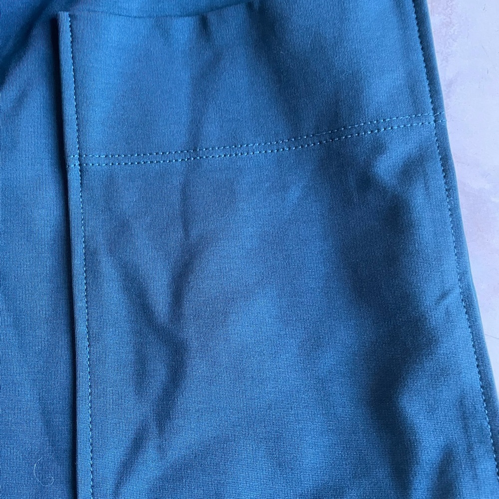 COP COPINE designer pencil skirt in teal with front slit, size small - Picture 8 of 14